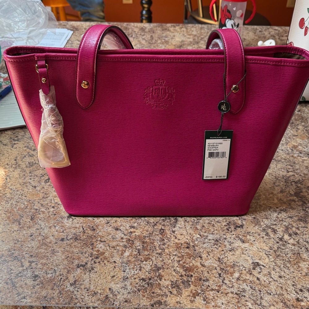 New Polo Ralph Lauren pink tote purse